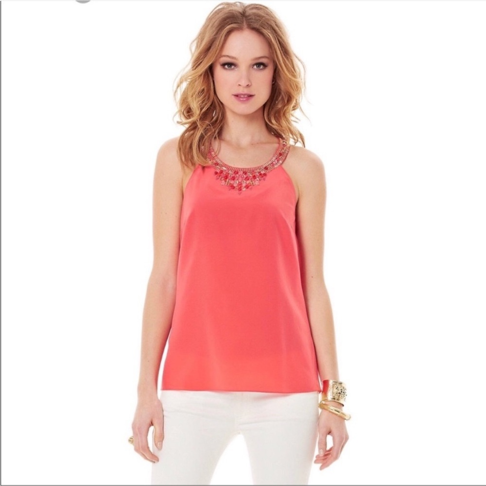 NWT Lilly Pulitzer Corsica Beaded Sleeveless Top